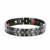 Men's Stainless Steel Magnetic Therapeutic Bracelet New Fashion Design with Gold Plating Titanium Material for Weddings Gifts