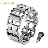Multifunctional Bracelet Stainless Steel Men's Outdoor Tool Bracelet 29 in 1 Bracelet European and American Couple Watch Strap