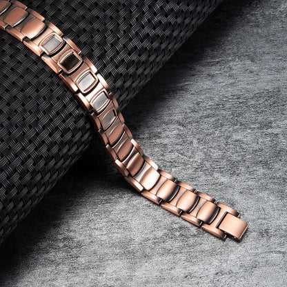 Pure Copper Magnetic Bracelet Homme 14mm Wrist Band Magnetic Bracelet Benefits Health Energy Copper Magnetic Bracelet Arthritis