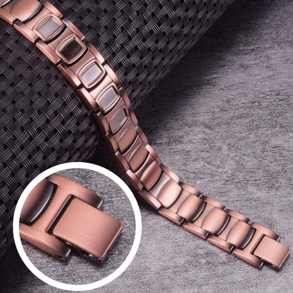 Pure Copper Magnetic Bracelet Homme 14mm Wrist Band Magnetic Bracelet Benefits Health Energy Copper Magnetic Bracelet Arthritis