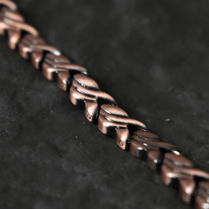 Unisex Vintage Magnetic Bracelet 6.5mm - Pure Copper Chain, Health Energy Arthritis Relief Jewelry