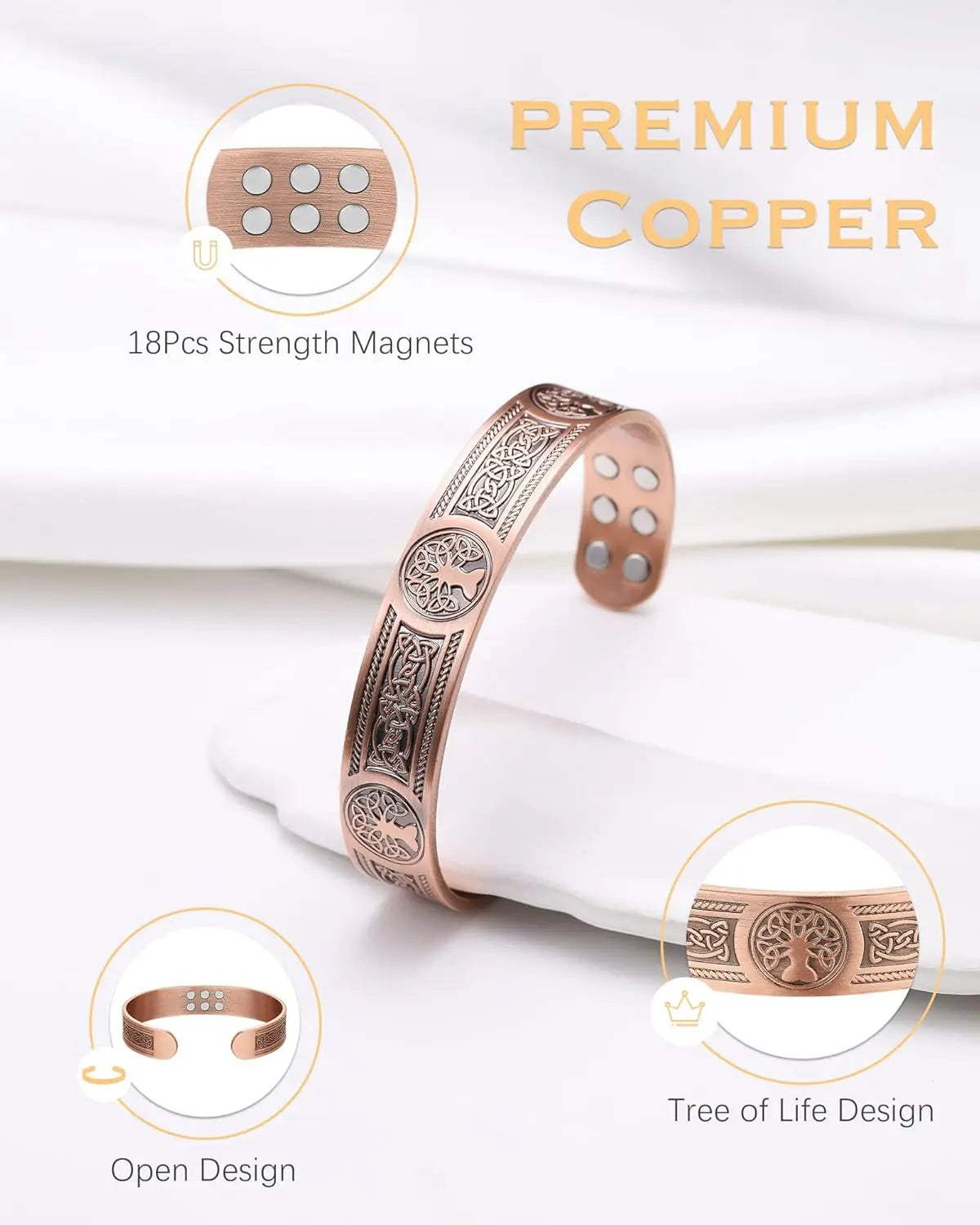 ARADOO Copper Magnetic Bracelet